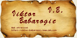 Viktor Babarogić vizit kartica